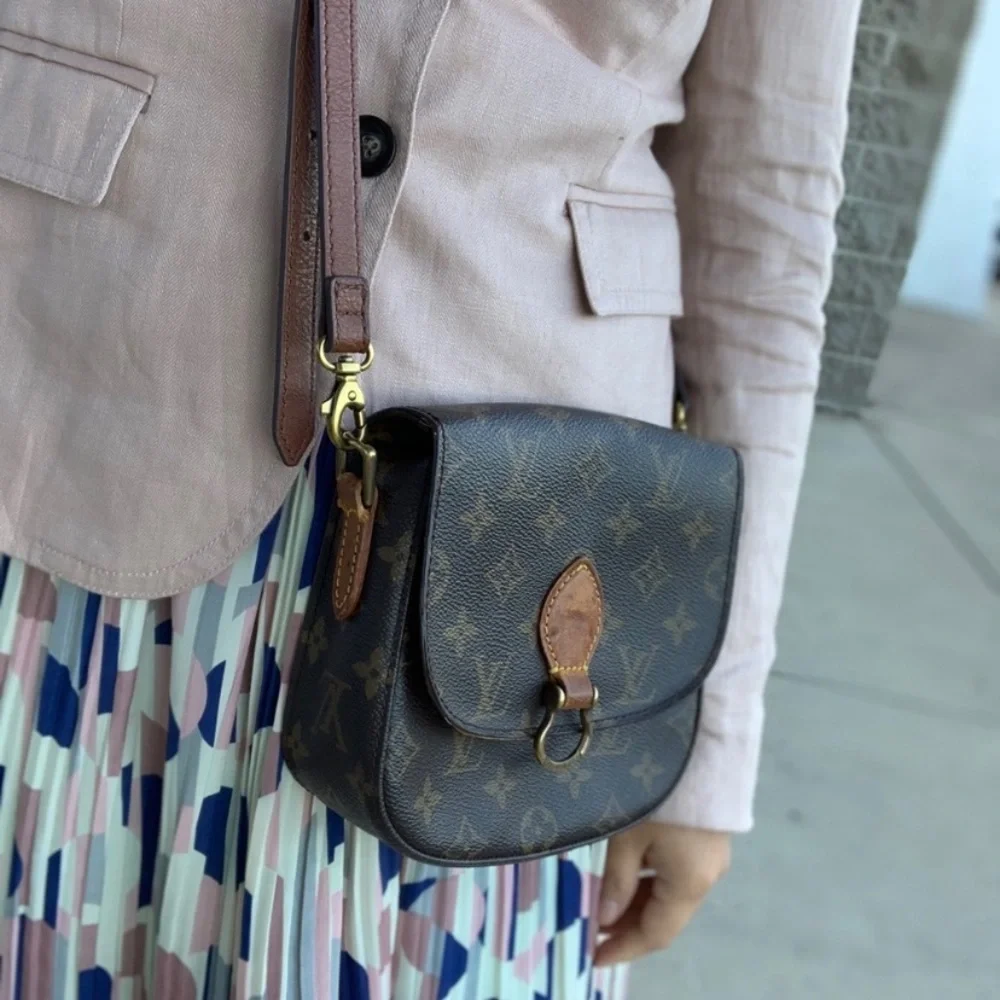 Louis Vuitton Authentic Vintage Leather Saint Cloud PM Monogram Crossbody Bag - Picture 14 of 16